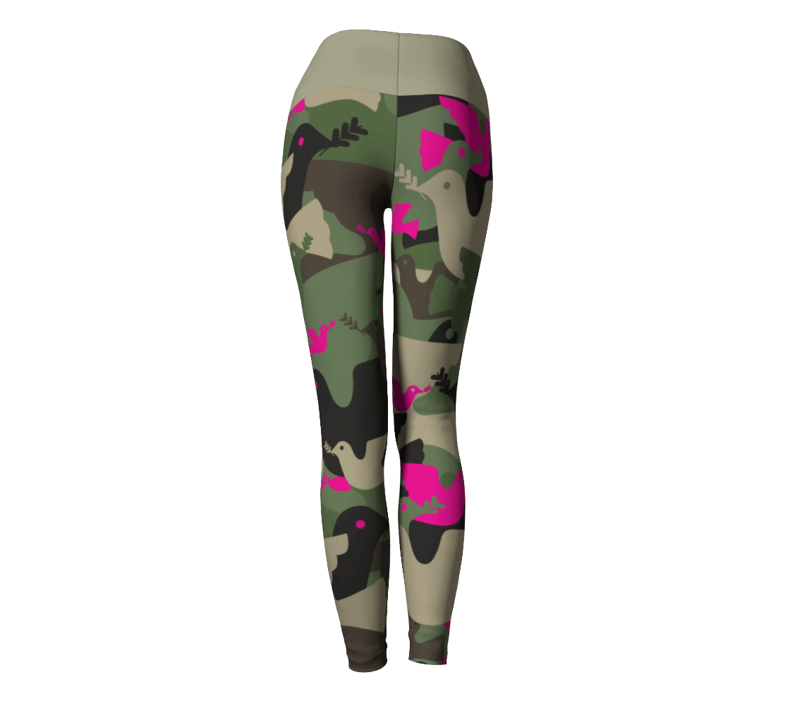 Lover Waisted Eco Leggings - Green / Sand Camo - Far From Timid