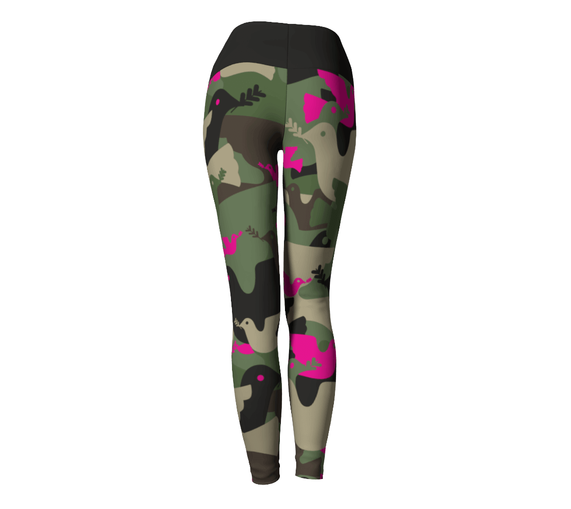 Lover Waisted Eco Leggings - Freestyle Green Camo / Brown - Far From Timid