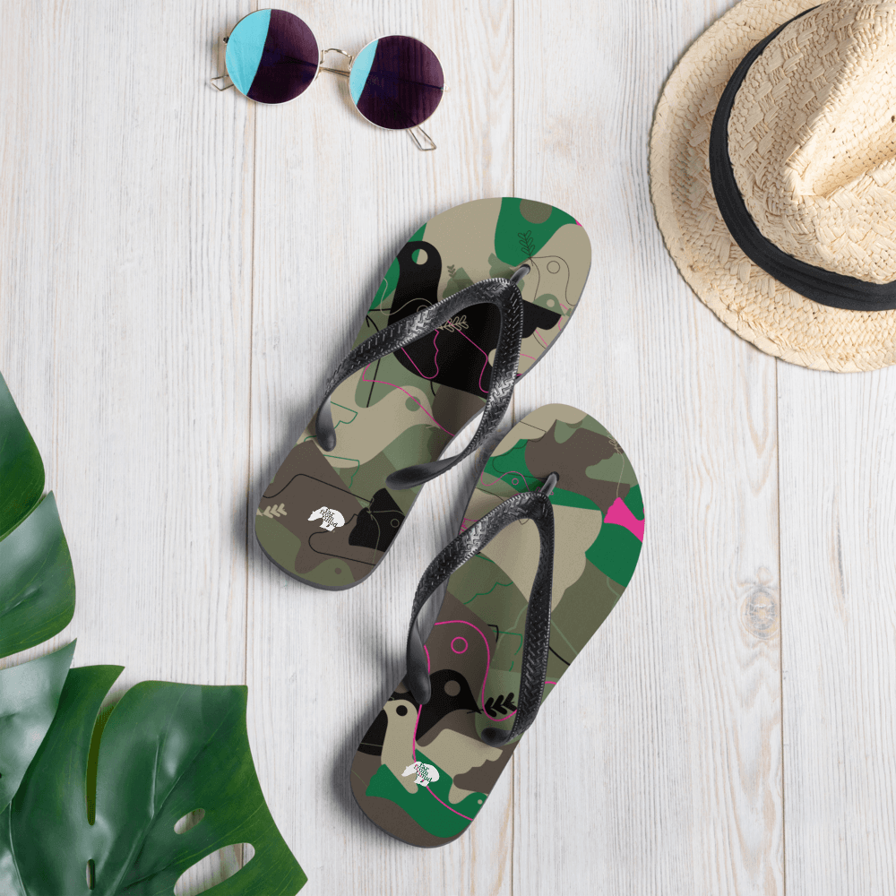 Make Peace Not War Dove Camo Flip-Flops - Far From Timid